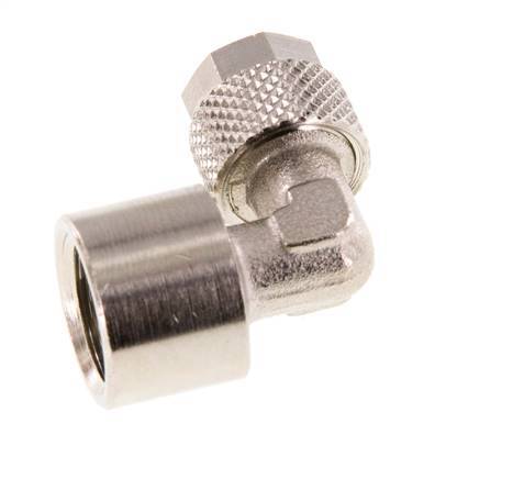 8x6 & G1/4'' Vernikkeld Messing L-Opsteekkoppeling Binnendraad [2 Stuks]