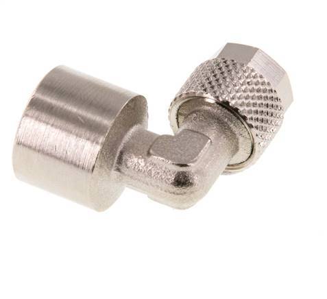 8x6 & G1/4'' Vernikkeld Messing L-Opsteekkoppeling Binnendraad [2 Stuks]