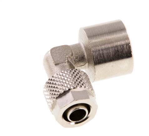 8x6 & G1/4'' Vernikkeld Messing L-Opsteekkoppeling Binnendraad [2 Stuks]