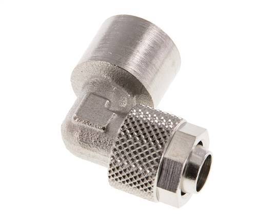 10x8 & G1/4'' Vernikkeld Messing L-Opsteekkoppeling Binnendraad [2 Stuks]