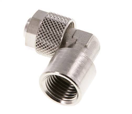 10x8 & G1/4'' Vernikkeld Messing L-Opsteekkoppeling Binnendraad [2 Stuks]