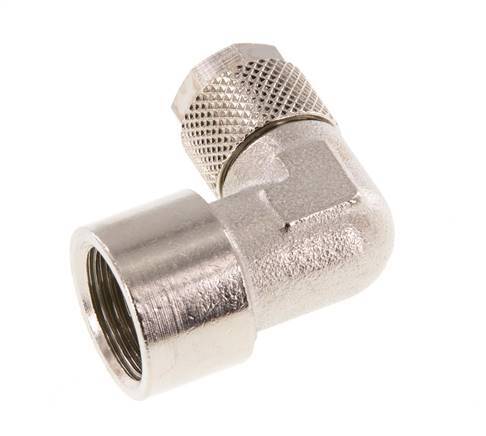10x8 & G3/8'' Vernikkeld Messing L-Opsteekkoppeling Binnendraad