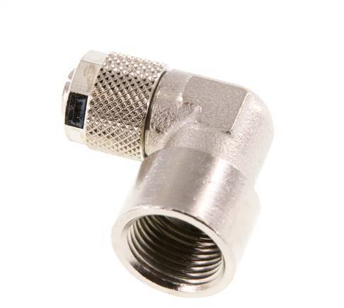 10x8 & G3/8'' Vernikkeld Messing L-Opsteekkoppeling Binnendraad