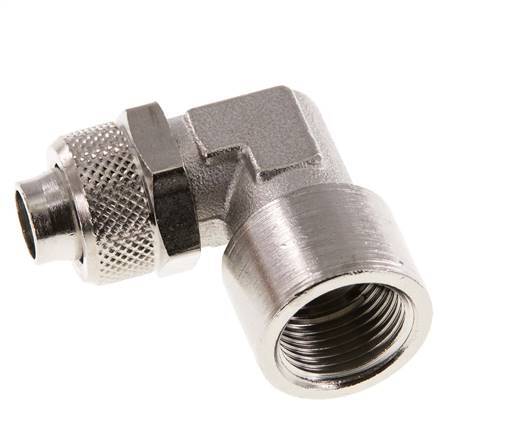12x10 & G3/8'' Vernikkeld Messing L-Opsteekkoppeling Binnendraad [2 Stuks]