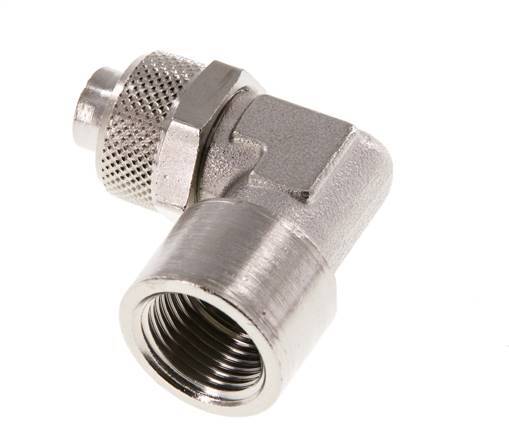 12x10 & G3/8'' Vernikkeld Messing L-Opsteekkoppeling Binnendraad [2 Stuks]