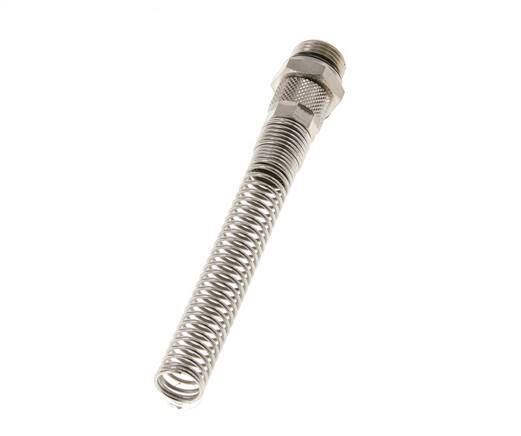 10x8 & G3/8'' Vernikkeld Messing Rechte Opsteekkoppeling Buitendraad Buigbescherming [2 Stuks]