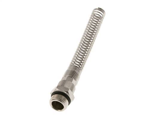 10x8 & G3/8'' Vernikkeld Messing Rechte Opsteekkoppeling Buitendraad Buigbescherming [2 Stuks]
