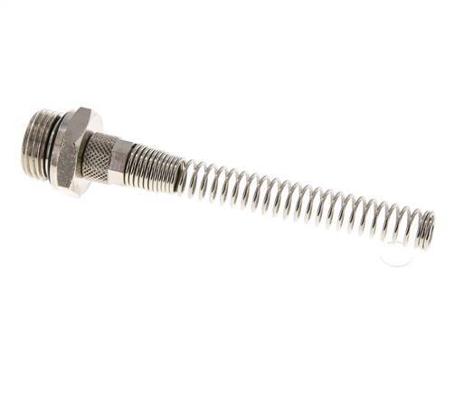 8x6 & G1/2'' Vernikkeld Messing Rechte Opsteekkoppeling Buitendraad Buigbescherming [2 Stuks]