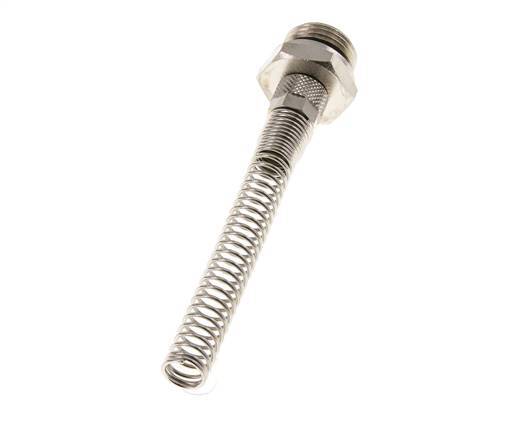 8x6 & G1/2'' Vernikkeld Messing Rechte Opsteekkoppeling Buitendraad Buigbescherming [2 Stuks]
