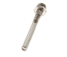 8x6 & G1/2'' Vernikkeld Messing Rechte Opsteekkoppeling Buitendraad Buigbescherming [2 Stuks]