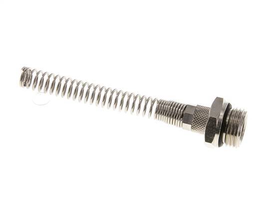 8x6 & G1/2'' Vernikkeld Messing Rechte Opsteekkoppeling Buitendraad Buigbescherming [2 Stuks]