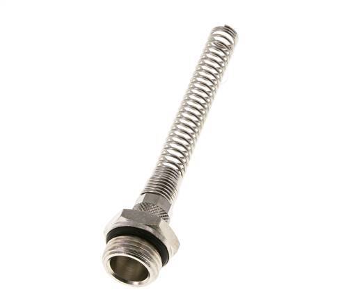 8x6 & G1/2'' Vernikkeld Messing Rechte Opsteekkoppeling Buitendraad Buigbescherming [2 Stuks]