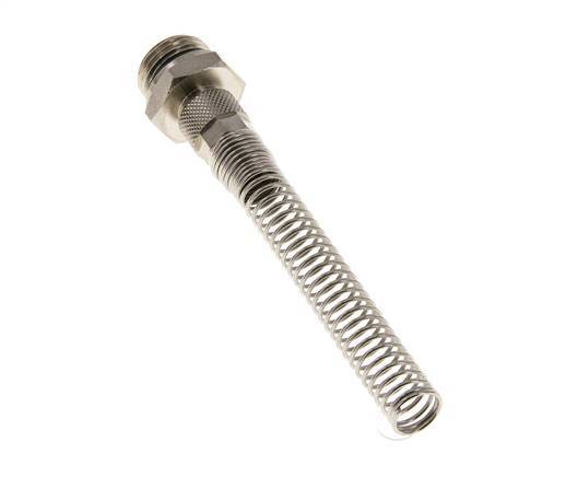 10x8 & G1/2'' Vernikkeld Messing Rechte Opsteekkoppeling Buitendraad Buigbescherming [2 Stuks]