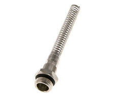 10x8 & G1/2'' Vernikkeld Messing Rechte Opsteekkoppeling Buitendraad Buigbescherming [2 Stuks]