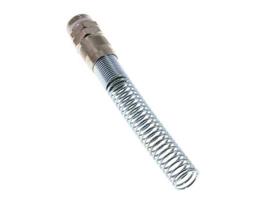 15x12 & G1/2'' Vernikkeld Messing Rechte Opsteekkoppeling Buitendraad PTFE Buigbescherming