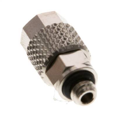 6x4 & M5 Nickel plated Brass Straight Push-on Fitting with Male Threads NBR [10 Pieces]