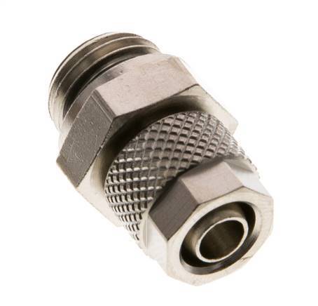 8x6 & G1/4'' Nickel plated Brass Straight Push-on Fitting with Male Threads NBR [5 Pieces]