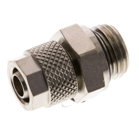 8x6 & G1/4'' Nickel plated Brass Straight Push-on Fitting with Male Threads NBR [5 Pieces]