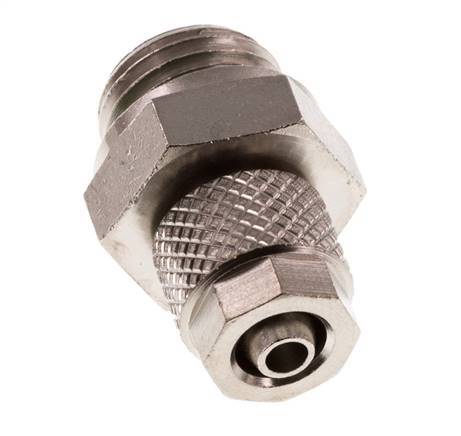 6x4 & G1/4'' Nickel plated Brass Straight Push-on Fitting with Male Threads FKM [5 Pieces]