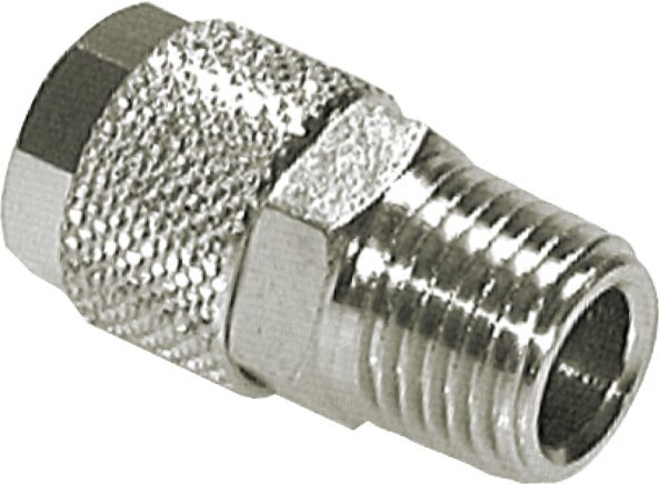 8x6 & R1/8'' Nickel plated Brass Straight Push-on Fitting with Male Threads [5 Pieces]