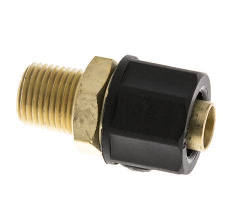 10x8 & 1/8''NPT Messing Rechte Opsteekkoppeling Buitendraad [2 Stuks]
