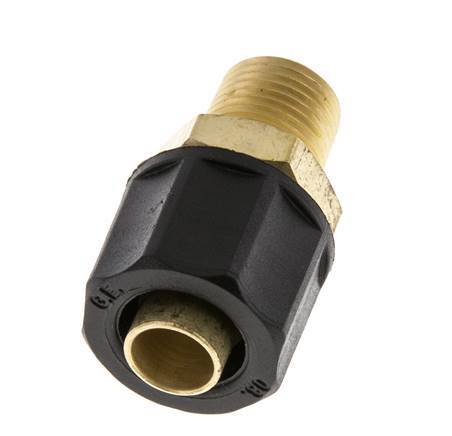 10x8 & 1/8''NPT Messing Rechte Opsteekkoppeling Buitendraad [2 Stuks]