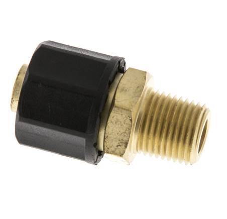 10x8 & 1/8''NPT Messing Rechte Opsteekkoppeling Buitendraad [2 Stuks]