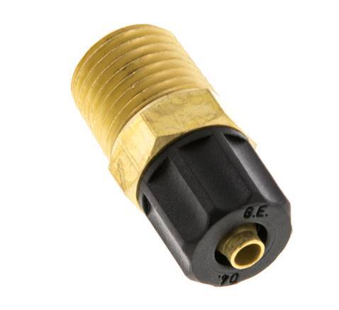 6x4 & 1/4''NPT Messing Rechte Opsteekkoppeling Buitendraad [2 Stuks]