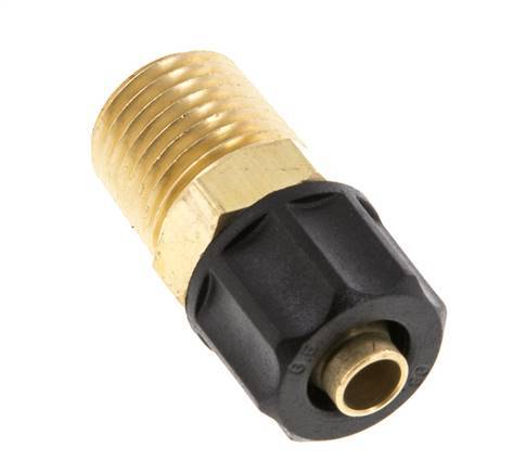 8x6 & 1/4''NPT Messing Rechte Opsteekkoppeling Buitendraad [2 Stuks]