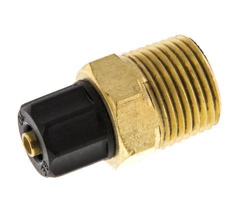 6x4 & 3/8''NPT Messing Rechte Opsteekkoppeling Buitendraad