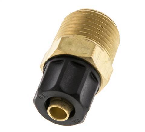 8x6 & 3/8''NPT Messing Rechte Opsteekkoppeling Buitendraad