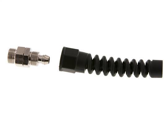 12x8 & G3/8'' Vernikkeld Messing Rechte Opsteekkoppeling Buitendraad Buigbescherming