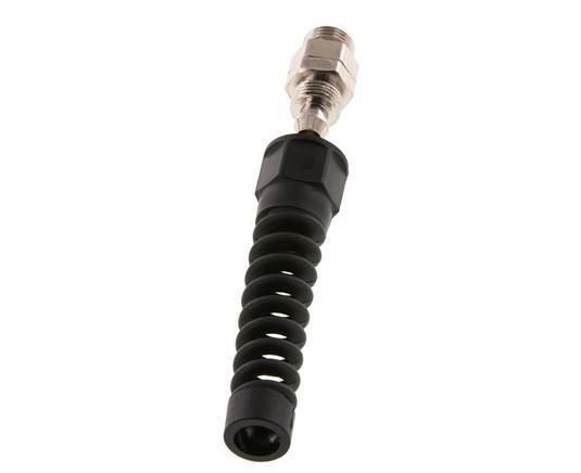 12x8 & G3/8'' Vernikkeld Messing Rechte Opsteekkoppeling Buitendraad Buigbescherming