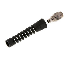 12x8 & G3/8'' Vernikkeld Messing Rechte Opsteekkoppeling Buitendraad Buigbescherming