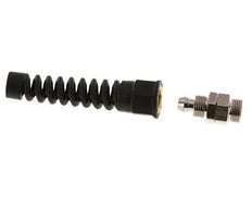 12x8 & G3/8'' Vernikkeld Messing Rechte Opsteekkoppeling Buitendraad Buigbescherming