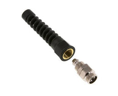 12x8 & G3/8'' Vernikkeld Messing Rechte Opsteekkoppeling Buitendraad Buigbescherming
