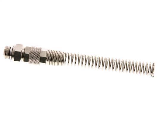 10x6.5 & G1/4'' Vernikkeld Messing Rechte Opsteekkoppeling Buitendraad Buigbescherming [2 Stuks]