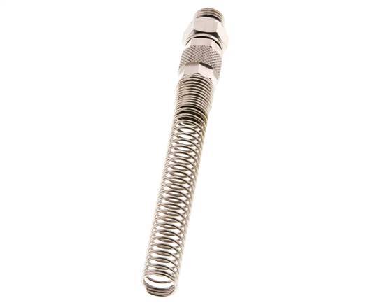 10x6.5 & G1/4'' Vernikkeld Messing Rechte Opsteekkoppeling Buitendraad Buigbescherming [2 Stuks]