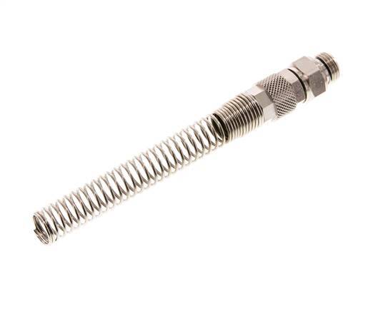 10x6.5 & G1/4'' Vernikkeld Messing Rechte Opsteekkoppeling Buitendraad Buigbescherming [2 Stuks]