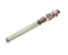 10x6.5 & G1/4'' Vernikkeld Messing Rechte Opsteekkoppeling Buitendraad Buigbescherming [2 Stuks]
