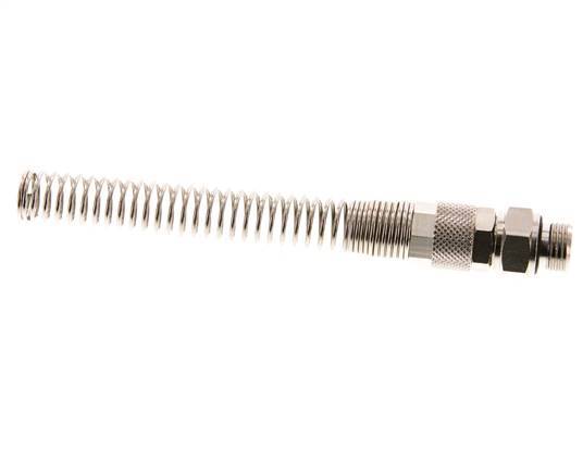 10x6.5 & G1/4'' Vernikkeld Messing Rechte Opsteekkoppeling Buitendraad Buigbescherming [2 Stuks]