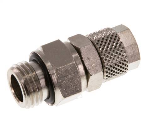 8x6 & G1/4'' Vernikkeld Messing Rechte Opsteekkoppeling Buitendraad [2 Stuks]