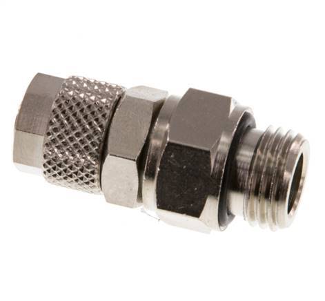 8x6 & G1/4'' Vernikkeld Messing Rechte Opsteekkoppeling Buitendraad [2 Stuks]