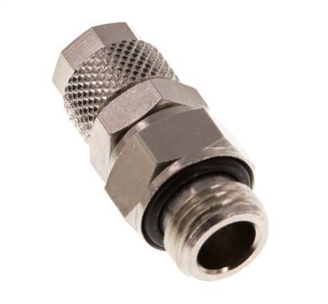 8x6 & G1/4'' Vernikkeld Messing Rechte Opsteekkoppeling Buitendraad [2 Stuks]
