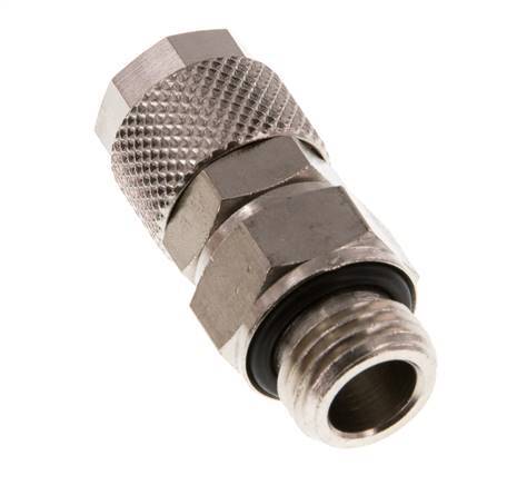 10x8 & G1/4'' Vernikkeld Messing Rechte Opsteekkoppeling Buitendraad [2 Stuks]