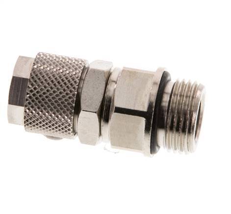 12x8 & G3/8'' Vernikkeld Messing Rechte Opsteekkoppeling Buitendraad