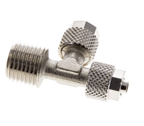 6x4 & R1/4'' Vernikkeld Messing T-Opsteekkoppeling Buitendraad [2 Stuks]