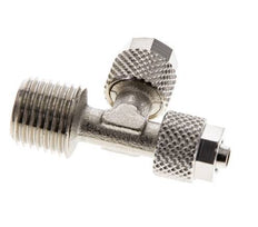 6x4 & R1/4'' Vernikkeld Messing T-Opsteekkoppeling Buitendraad [2 Stuks]