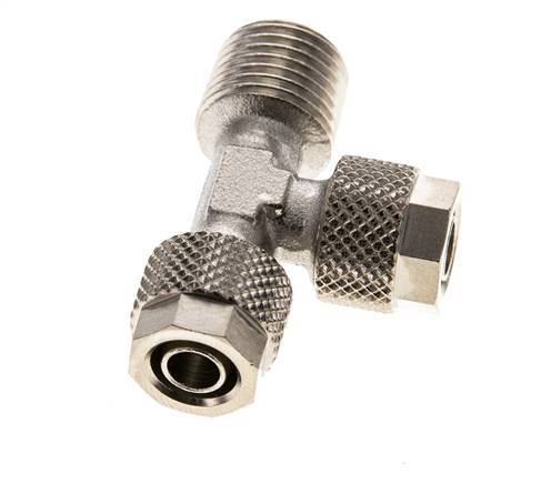 8x6 & R1/4'' Vernikkeld Messing T-Opsteekkoppeling Buitendraad [2 Stuks]