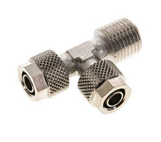 8x6 & R1/4'' Vernikkeld Messing T-Opsteekkoppeling Buitendraad [2 Stuks]